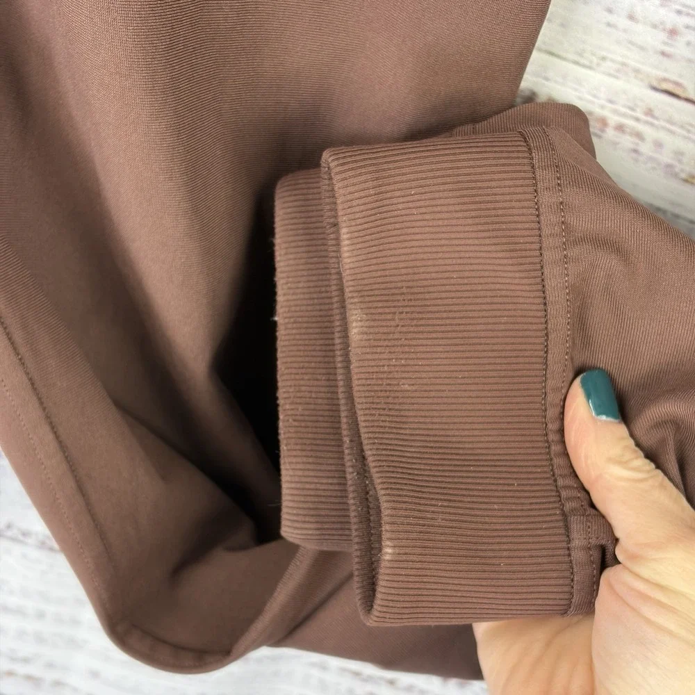 Lululemon Jogger Pants Mens Small Brown Earth ABC Warpstreme Athleisure Gym READ